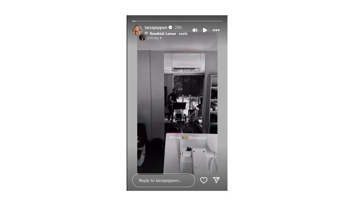 Larsa Pippen re-shares Jeff Coby's gym mirror selfie on Instagram
